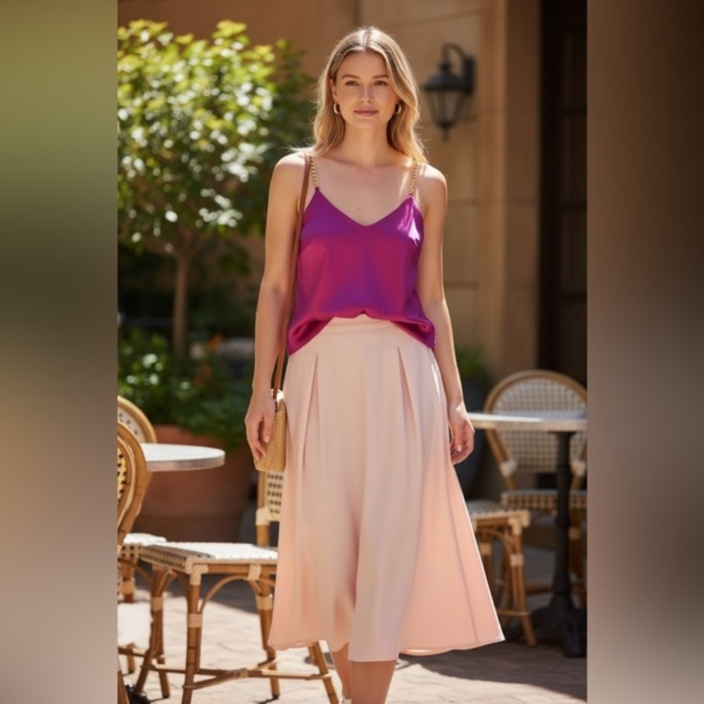 Paris Sunday Fuchsia and Blush Skirt Set Size Large New With Tags